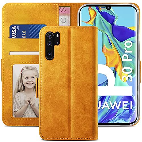 YATWIN Cover Huawei P30 Pro, Flip Custodia Portafoglio in Pelle Huawei (M7Y)