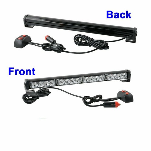 16 LED 18" Amber White Emergency Traffic Advisor Flash Strobe Light Bar Warning - Picture 2 of 10