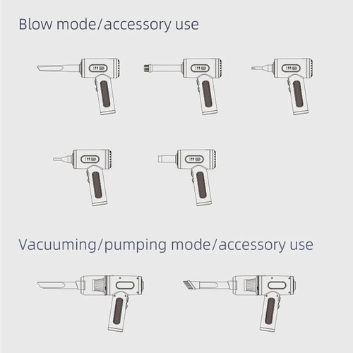 High Pressure Electric Cordless Mini Air Duster Blower For Computer Car Cleaning - Afbeelding 16 van 22