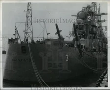 1958 Press Photo the U.S. Navy's USS GALVESTON equipped with Talos missile