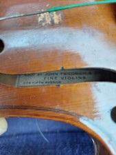 Ant John Friedrich Bro NY Violin