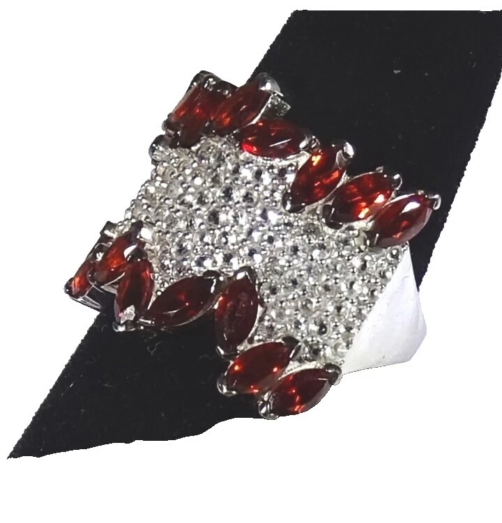 Rhinestone Sapphire White Gold Filled Fashion Jewelry