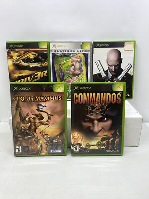 Original Xbox Games X5 Hitman Driver Oddworld Munchs Oddysee Commandos Circus