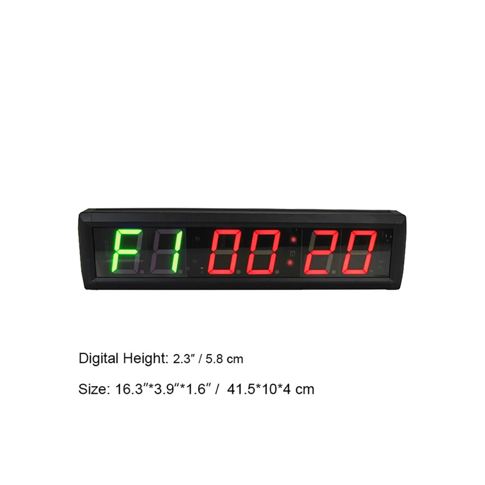 Gym Crossfit Clock Big LED Interval Timer Fitness Wall Gym Digital Stopwatch  - Image 2 of 4