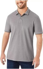 Member's Mark Polo Shirt Men's Size S Short Sleeve Stretch Cotton Pique Grey