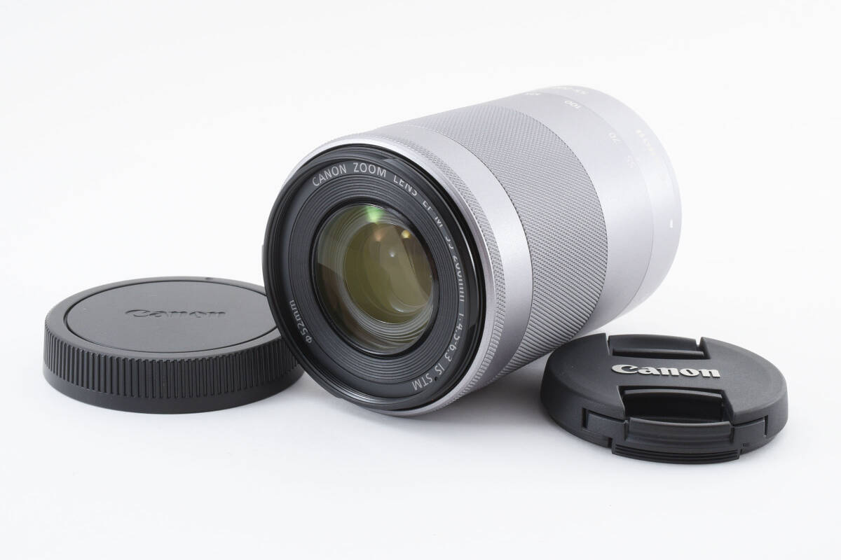 Near MInt-Canon EF-M 55-200mm f/4.5-6.3 IS STM Zoom Lens Silver | eBay