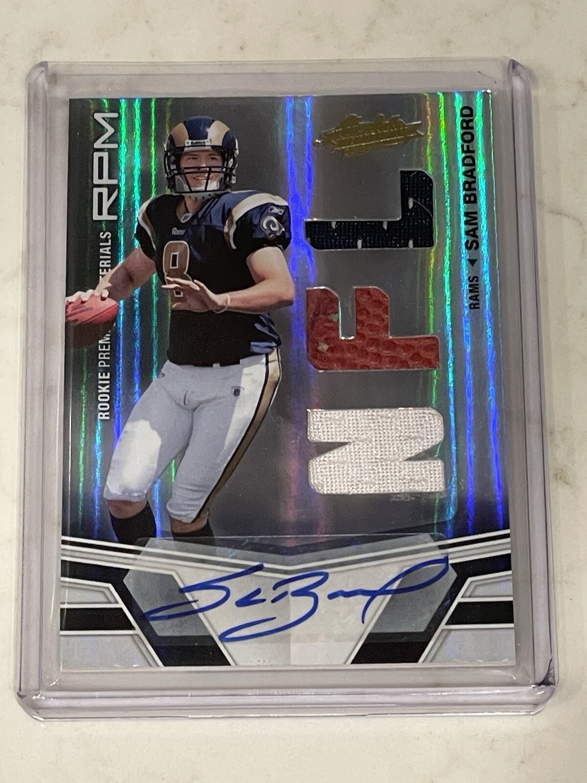Sam Bradford Panini Absolute Memorabilia #201 Rookie Premiere Materials NFL Autograph