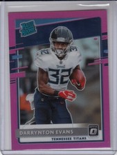 2020 Donruss Optic Preview Darrynton Evans Pink Rated Rookie Titans RC #P-333