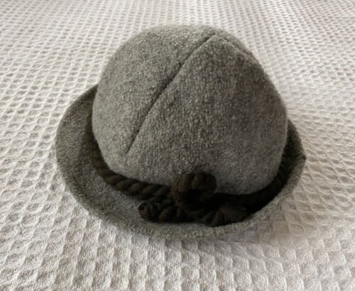 vintage GEIGER Tyrol Alpine Grey Boiled Wool Hat … - image 1