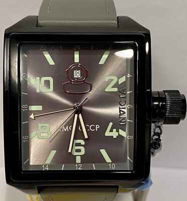 45mm Gray Strap | Swiss Ronda GMT | Black Square | RUSSIAN  display picture 3