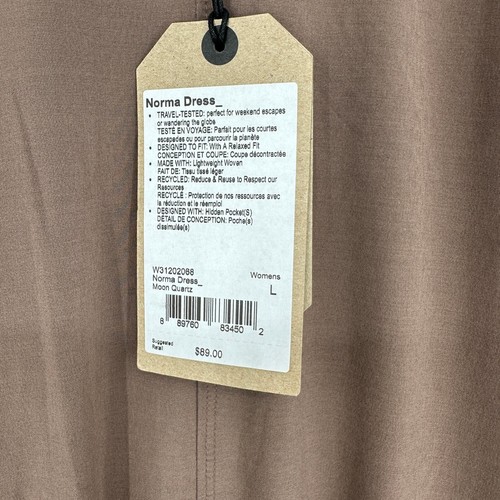prAna Norma Moon Quartz Relaxed Fit Pockets Womens New Large Lightweight Dress - Picture 8 of 10