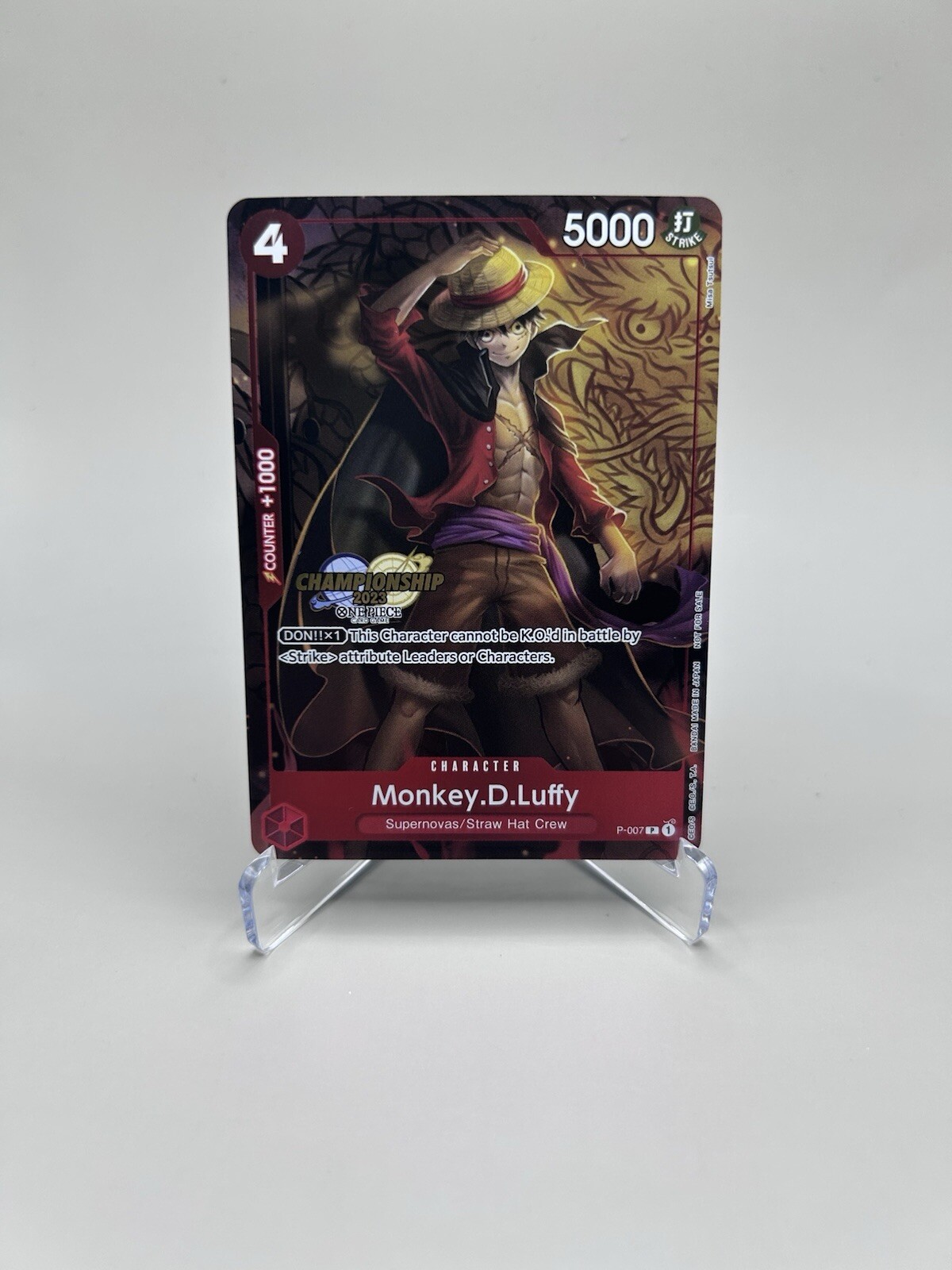 ONE PIECE Card Game TCG / Monkey.D.Luffy P-007 / Championship 2023 Finals EN