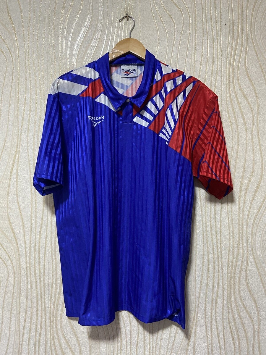 REEBOK 90s FOOTBALL SHIRT SOCCER JERSEY UMBRO sz XL MEN BLUE 4 | eBay