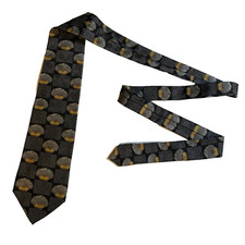 Ermenegildo Zegna Tie Men's Herringbone Blocks Silk Necktie Handmade In Italy