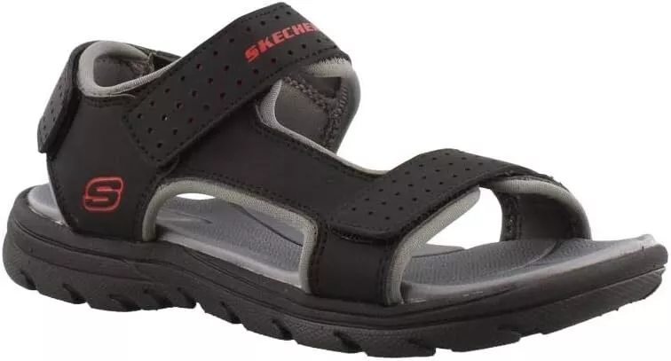 Sandales Skechers enfants 2 noir gris River Blast chaussures de sport suprême 92223L neuves