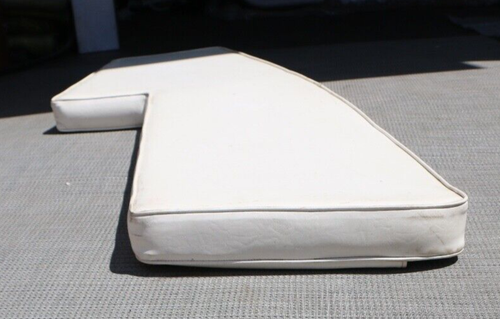 Marine Boat White Snap On Forward Bow Bottom Seat Cushion 30-1/2" x 17" #87 - Foto 3 di 19