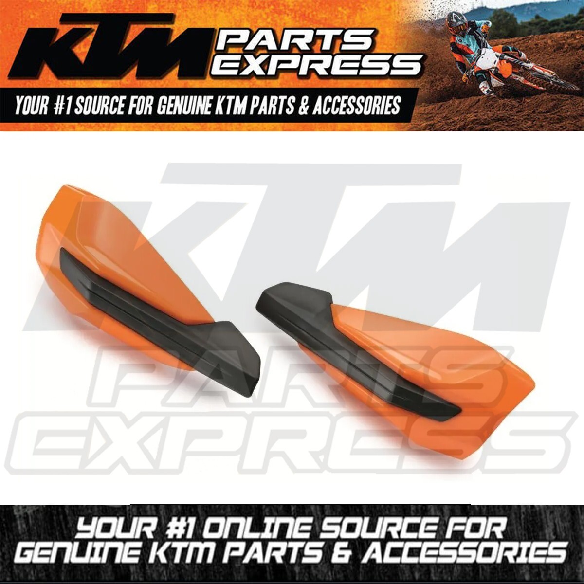 NEW OEM KTM ELECTRONIC ORANGE HANDGUARDS 150 250 300 350 450 500