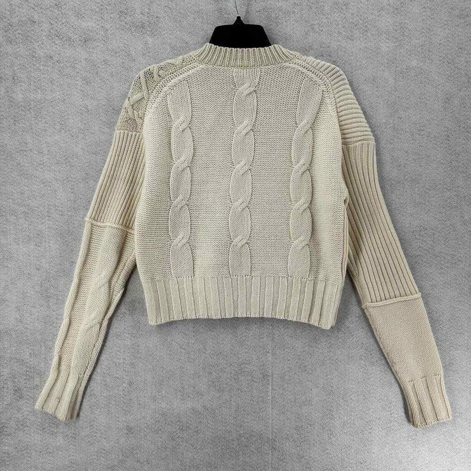 ПОТРЯСАЮЩИЙ MCQ Alexander McQueen кабель вязаный свитер XS кашемир альпака шерсти EUC - Изображение 2 из 4