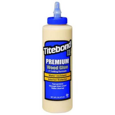 Titebond 5004 Wood Glue, 16 Fl Oz, Bottle, Ii Premium