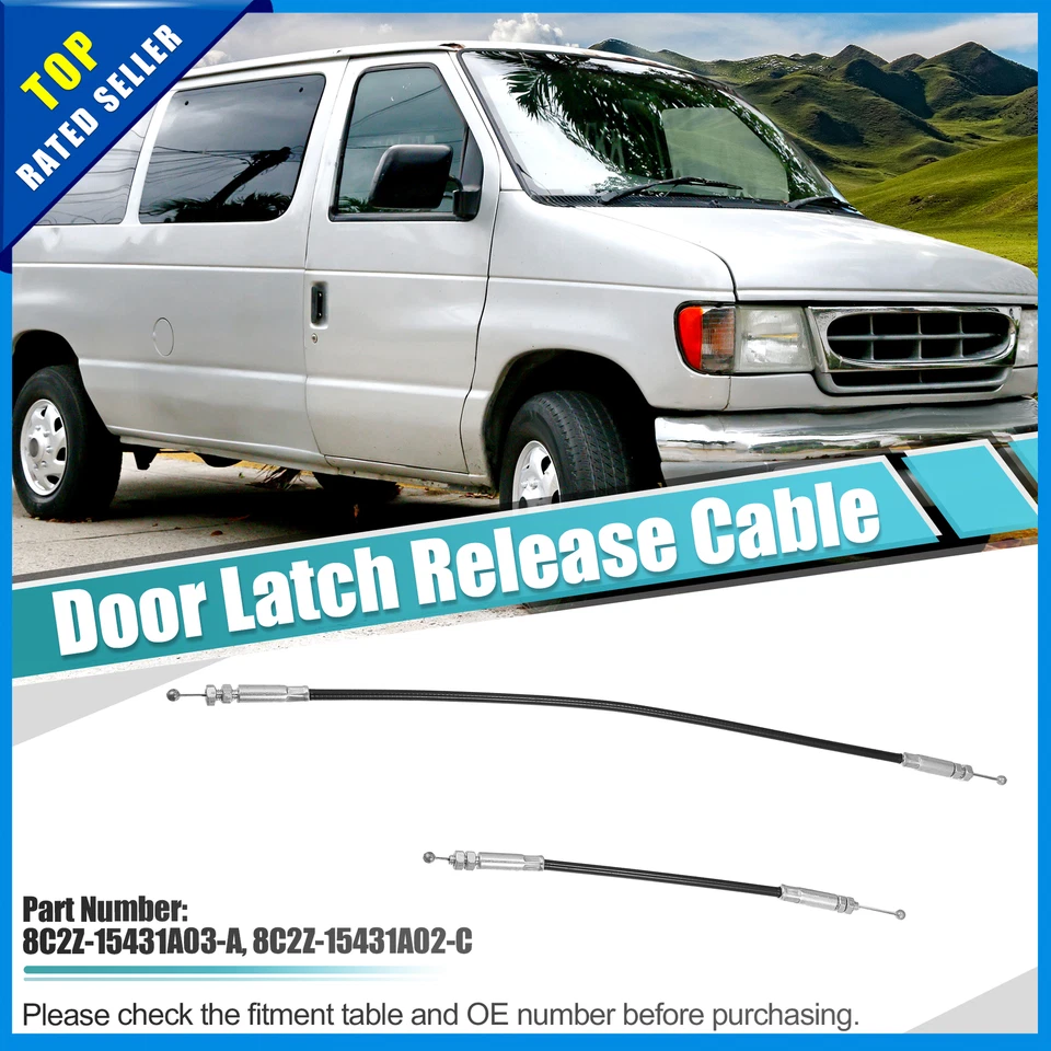 Cables de liberación de pestillo de puerta de carga trasera derecha para furgoneta Ford E150 E250 E350 92-14 Foto 2 de 4