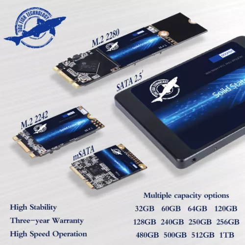 Disque SSD 2,5 pouces MSATA M.2 256Go 500Go 1To Interne Solid State Disque dur