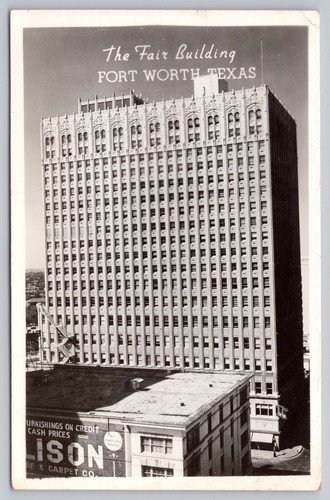 1930s RPPC Fort Worth, TX -The Fair Department Store- Building Unposted Postcard