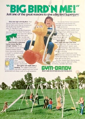 BIG BIRD & ME Sesame Street Gym Dandy Play set Ride Seat RARE Life