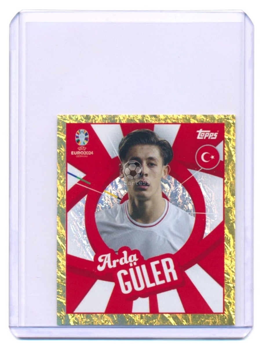 Sticker Topps UEFA Euro 2024 - Arda Guler Rookie TUR PTW Euro Border Parallel - Limited