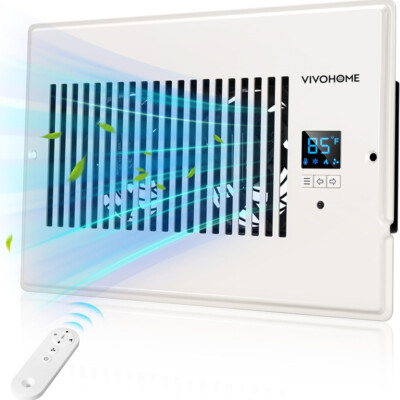 Quiet Register Booster Fan 10-Speed Control Smart Vent 6x10 inch Heating/Cooling