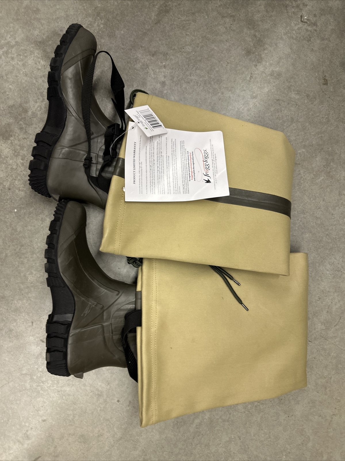 FROGG TOGGS Men's Bull Frogg 3Ply Canvas Bootfoot Hip Wader Khaki 9 eBay