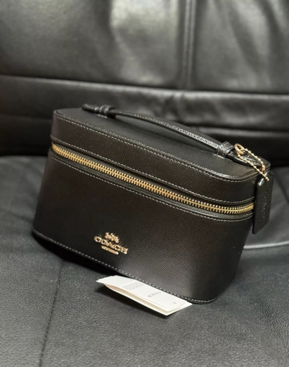 COACH ★コスメケース 在庫確認ください CW727 NWT Coach Cosmetic Case In Leather CW727-Black | eBay
