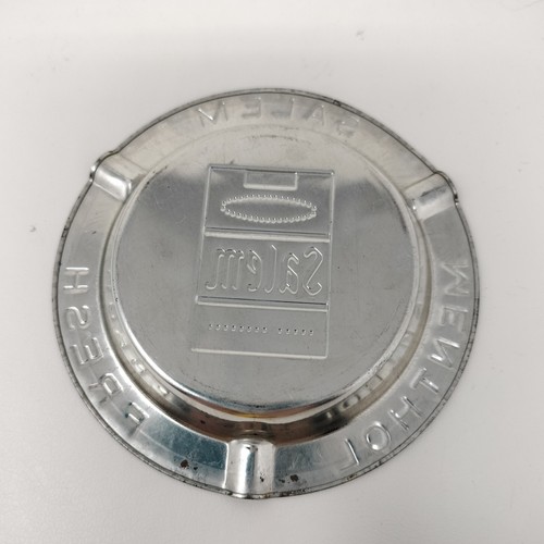 Ashtray SALEM MENTHOL FRESH Sheet Metal Magnetic, 3-1/2" round, VTG - Picture 2 of 4