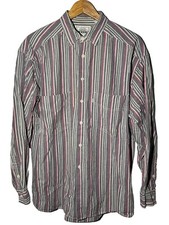 Vtg Levi s Silver Tab Button Up Shirt Men s Sz Medium Long Sleeve Stripes