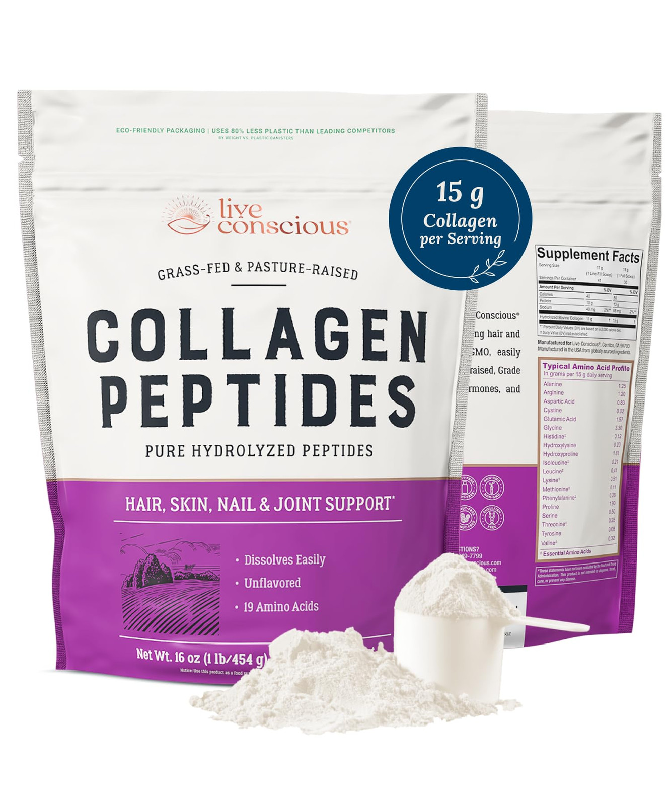 Collagen Peptides - Naturally-Sourced Hydrolyzed Collagen - Hair, Skin, Nail,...