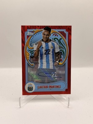 Topps Argentina Fileteado 2024 Lautaro Martinez 4/5 Red Auto