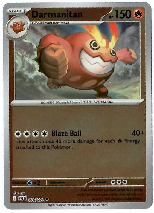 Darmanitan 016/094 Me02: Phantasmal Flames Reverse Holo