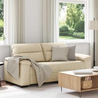 Sofa 2-Sitzer Creme Stoff 180X81X84 Cm