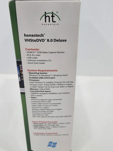 New Honestech VHS to DVD 8.0 Deluxe Conversion Studio - 第 4/9 張圖片