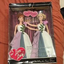Barbie Collector I Love Lucy Lucy Ricardo & Ethel Mertz Same Dress Dolls Set