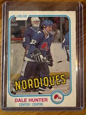 1981-82 O-Pee-Chee #277 Dale Hunter RC EX Rookie Card! Great Condition OPC. rookie card picture