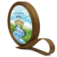Country Brook Design  1 Inch Coyote Tan Heavy Duty Nylon Webbing, 20 Yards