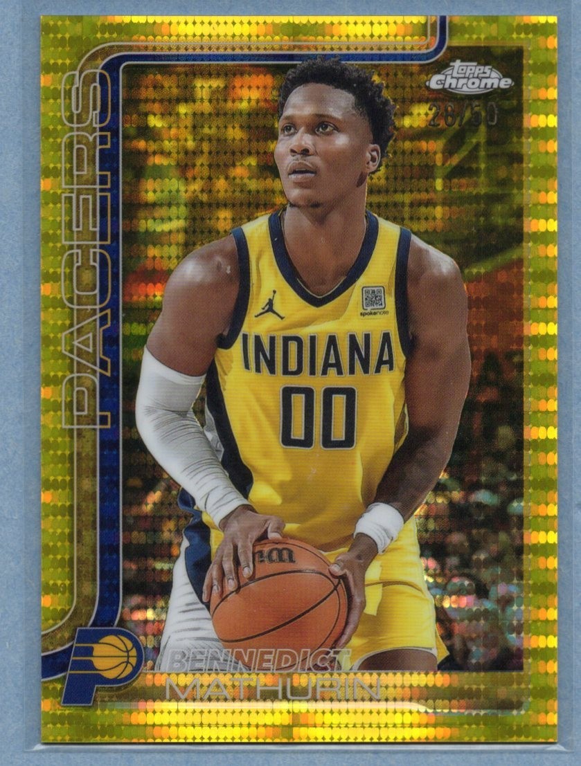 2025-26 Topps Chrome - BENEDICT MATHURIN #93 Pulsar Gold /50