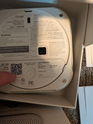 Google Nest Protect Carbon Monoxide Smoke Detector Wired - S3003LWES