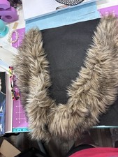 Vintage Mink Fur Collar Brown 42" Long Fake Fur