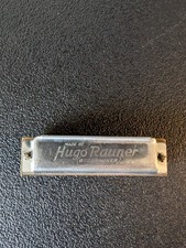 Hugo Rauner Chromatic Harmonica 10-Hole 1950s Western Germany
