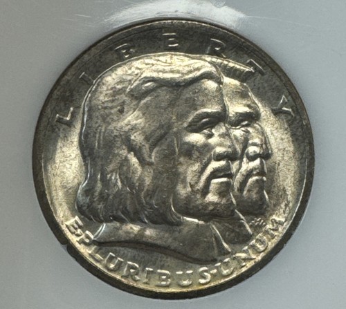 1936 Long Island SILVER Commemorative Half Dollar STUNNING HIGH GRADE! - Picture 2 of 7