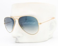Ray-Ban Aviator Sunglasses RB 3025 001/3F Gold Light Blue Gradient 58mm No Case