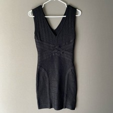 Forever 21 sz S black metallic thread mini sweater dress