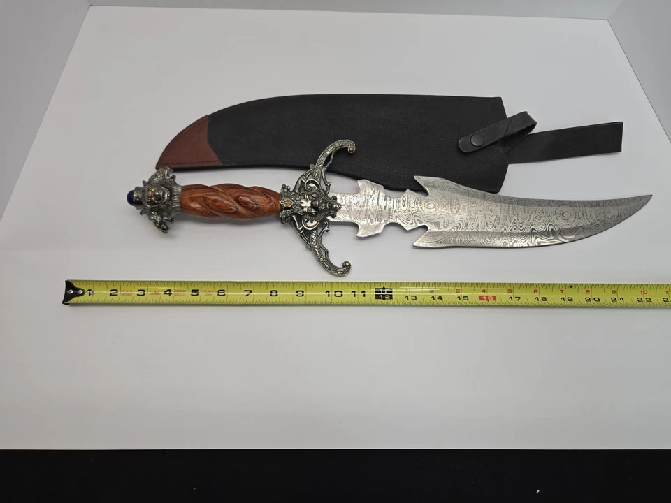 Frost Cutlery Damascus Steel  Design By Jim Frost Fantasy Knife - Image 4 of 4