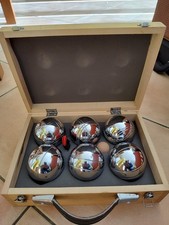 Bocce Da Petanque Complete di Boccino, Misuratore e Contenitore Rigido